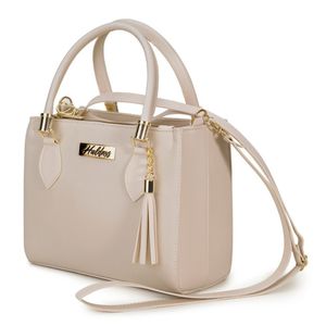 Bolsa Media Transversal Feminina Com Detalhe Chaveiro E Alça De Mão