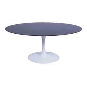 Mesa Saarinen Oval São Gabriel 135x90cm - Base Branca