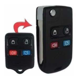 Chave Canivete Alarme Ford Fiesta Ka 4 Botões -Lâmina H