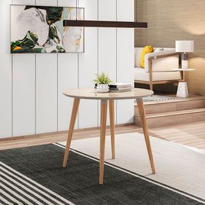 Mesa Sala De Jantar Redonda 4 Lugares Tampo Em Vidro Veneza Casa D Off White
