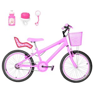 Bicicleta Aro 20 Aero + Kit Passeio E Cadeirinha Rosa