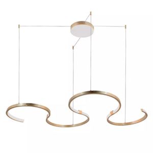 Pendente Alumínio E Silicone Dourado Led Integrado 50W 3000K 4885Lm Bivolt Luciin Única Único
