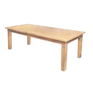 Mesa De Jantar Retangular 200X100Cm Rústica Aurora - Natural - Bege