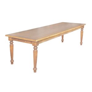 Mesa De Jantar Leonora Retangular 294X100Cm Em Rústica - Natural - Bege
