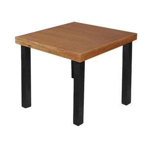 Mesa De Jantar Catarina Rústica Quadrada 1M - Castanho - Marrom