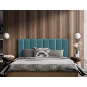 Cabeceira Painel Modulado Rony 160cm Veludo Azul - Cor: Azul