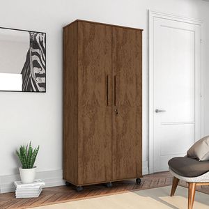 Armário Organizador Multiuso 2 Portas Gold - Canela - Cor: Marrom