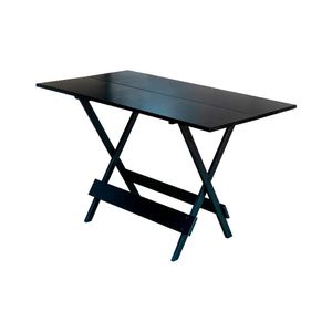 Mesa Dobravel De Madeira 120 X 70 - Preto - Preto