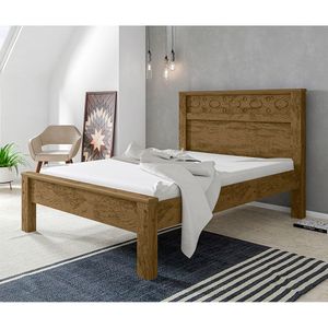 Cama Casal Em Mdf Las Vegas - Canela - Cor: Marrom