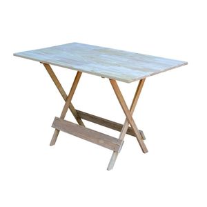 Mesa Dobrável De Madeira Padrão 1,20X70 Crua - Marrom
