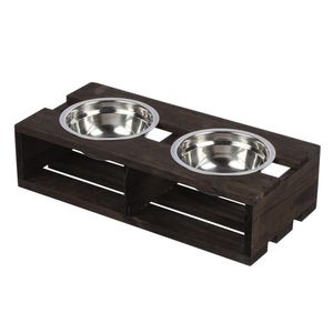 Comedouro Elevado Para Pet Stolf Com 02 Vasilhas De Inox M