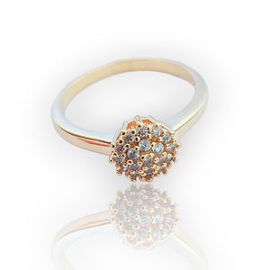 Anel Chuveiro Com Micro Zircônia Dourado - 19