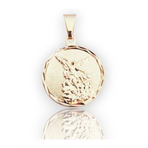 Pingente Medalhão São Miguel Arcanjo Dourado
