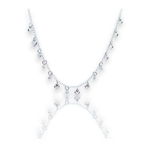 Chocker Corações Pedrinha Prata