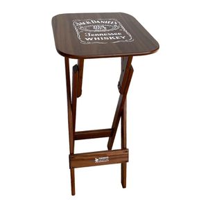 Mesa Bistrô Dobrável Madeira Personalizada Jack Imbuia - Cor: Marrom