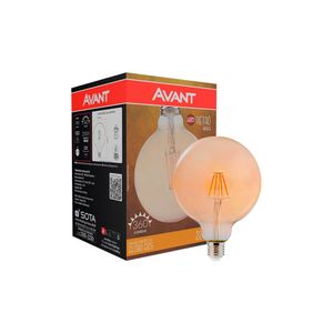 Lâmpada Led Filamento Retrô Globo G95 4W Amarelo 2200K
