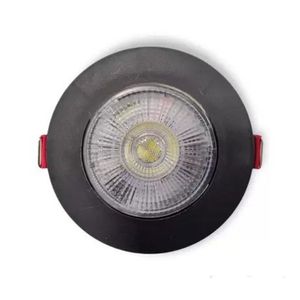 Spot Led Redondo 5w Preto Branco 6500k
