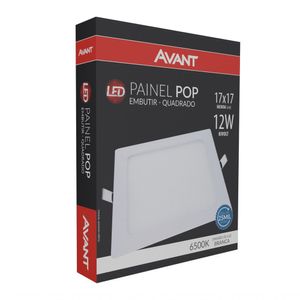 Painel Led 12w Embutir Branco 6500k