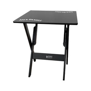Mesa Dobrável 70x70 Madeira Personalizada Jack Preta - Cor: Preto