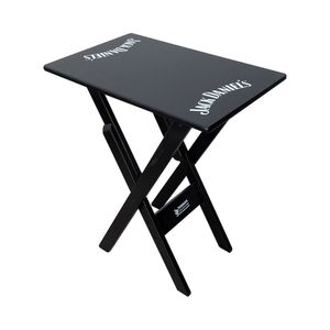 Mesa Aparador Dobrável Madeira 68x43 Personalizada Jack Preta - Cor: Preto