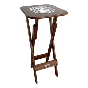 Mesa Bistrô Dobrável Madeira Personalizada Hei Imbuia - Cor: Marrom