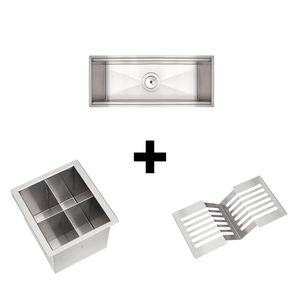 Canal Organizador Sobrepor Tramontina Inox 45x18 C/ Acessórios