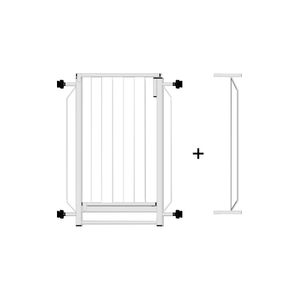 Grade De Proteção Pet/kids Com Extensor 80 Cm Branco - Cor: Branco