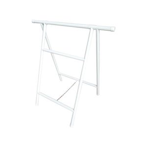 Kit Cavalete Tubolar Dobravel Com 2 Peças 90cm X 1 Metro Branco