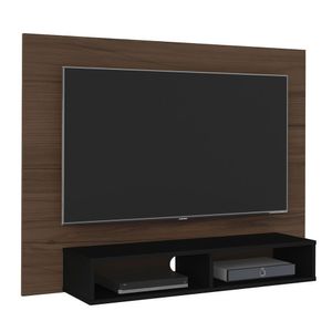 Painel Para Tv Artely Flash 2 Nichos Amendoa/Preto