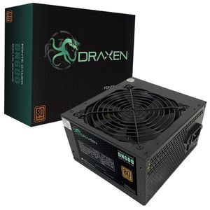 Fonte De Alimentação Atx Draxen 600W 80 Plus Bronze Pfc Ativo Dn600