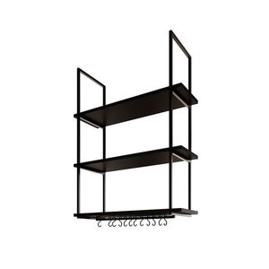 Nicho Suspenso Para Divisória Apartamento Denver 80cm - Preto - Cor: Preto