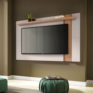 Painel Extensivel Para Tv Ate 70 Polegadas Doha Off-white Matte Freijo