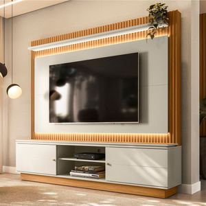Home Para Tv Ate 75 Polegadas Com Led Clark Nature Off-white