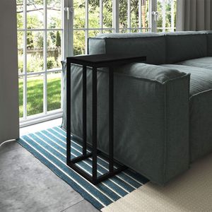 Mesa Lateral Encaixe Elena Preto E Tampo Preto Asturias - Cor: Preto