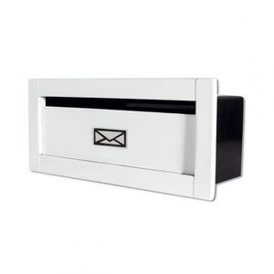 Caixa Correio Techinox Carta Luxo Linear Branca Fosca 23 Cm Profundidade Pintura De Alta Resistência