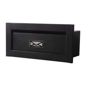 Caixa Correio Techinox Carta Luxo Linear Preta Fosca 30 Cm Profundidade
