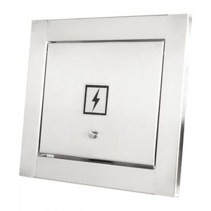 Visor De Luz Energia Em 100% Inox Polido Brilhante Espelhado Design Moderno Clean