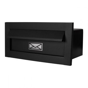 Caixa Correio Carta Luxo Hat Chapeu Preta Fosca 30 Cm Profundidade