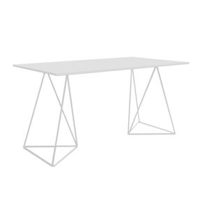 Escrivinha Mesa Bela Vista Branco E Tampo Branco - Cor: Branco