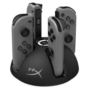 Carregador Para Controle Nintendo Switch Hyperx Chargeplay Quad Preto