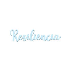 Arte Resiliência 38cmx9cm - Cria Arte Laser Azul Claro
