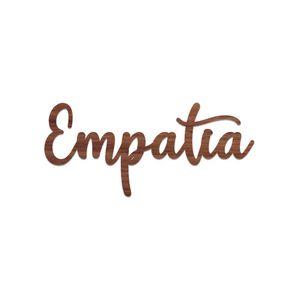 Arte Empatia 35cmx16cm - Cria Arte Laser Madeira Escuro