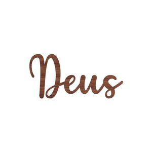 Arte Deus 27,5cmx13cm - Cria Arte Laser Madeira Escuro