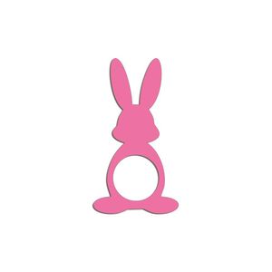 Porta Guardanapo Coelho Frente Kit 4 Peças 5,5cmx10cm- Cria Arte Laser Rosa