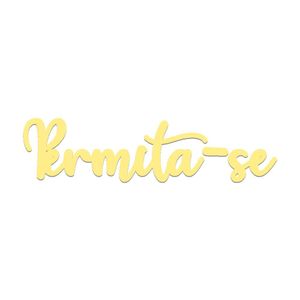 Arte Permita-se 38cmx9,5cm - Cria Arte Laser Amarelo