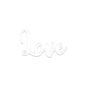 Arte Love 25,5x15cm - Cria Arte Laser Branco