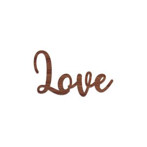 Arte Love 25,5x15cm - Cria Arte Laser Madeira Escuro