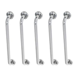 Alça De Apoio Barra 80cm Inox Kit 5 Unidades Idoso Cadeirante Banheiro Box Corrimao Apoio Segurança