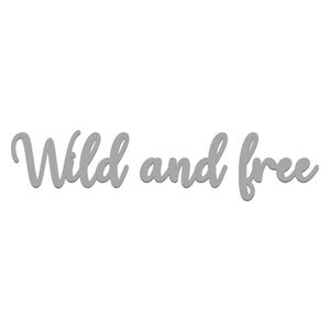 Arte Wild And Free 60cmx13,5cm - Cria Arte Laser Cinza Claro