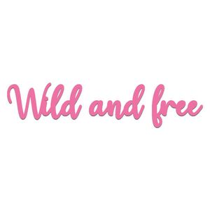 Arte Wild And Free 60cmx13,5cm - Cria Arte Laser Rosa